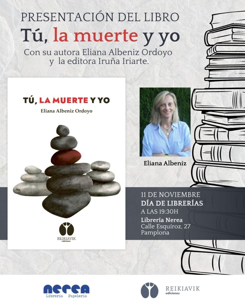 Cartel Librería y Papelería Nerea | Pamplona PRESENTACIÓN: Tú, la muerte y yo