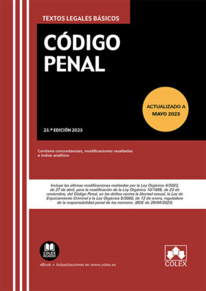 Código penal. actualizado a mayo de 2023