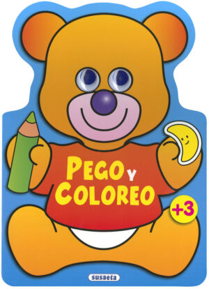 Pego y coloreo 3 años azul