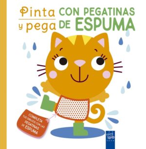 Pinta y pega pegatinas espuma naran