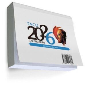 Taco 2026 calendario del corazon de jesus grande con imán