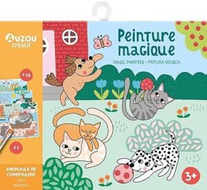 Pintura magica de animales de compañia. estuche de artista